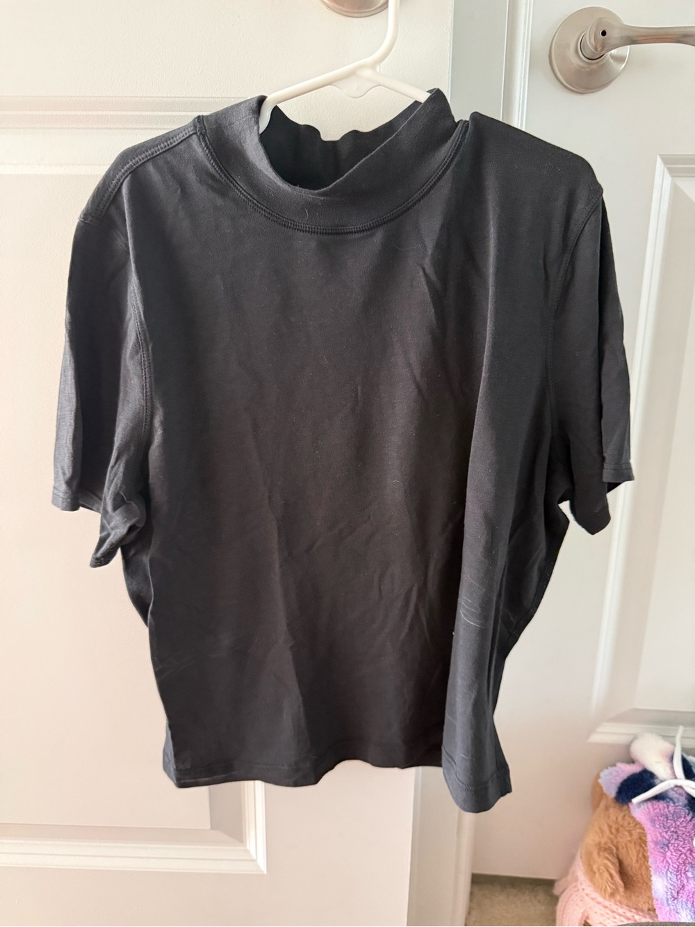 lululemon athletica Black Short-Sleeve Mock Neck Top